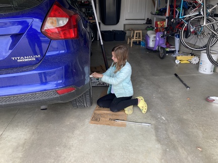 Greta Learning to Change Tire1